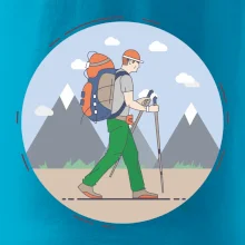 Farebný párový motív na hory