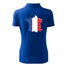 Francúzska vlajka mapa obrys