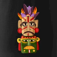 Mayová maska s perím