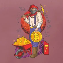 Baník ťaží Bitcoiny