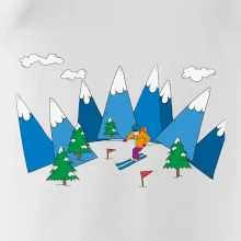 Lyžiar a farebné hory Lyžiar a farebné hory