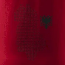 Albánsko mapa bodkovaný Albánsko mapa bodkovaný