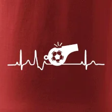 EKG futbal rozhodca a píšťalka