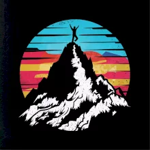 Horolezec - farebné pruhy