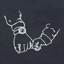 Otec a syn ruky obrys