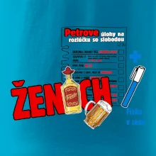 Tričko na rozlúčku s úlohami na chrbte + nápis ženích