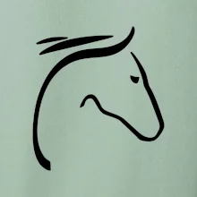 Kôň - hlava silueta