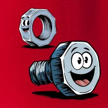 Parové tričko - Skrutka a matka