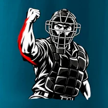 Baseballový rozhodčí signalizuje strike