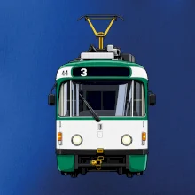 T3R SLF čelo tramvaje linka 3