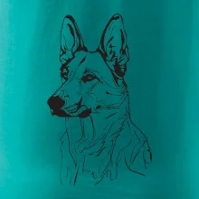 Nemecký ovčiak čierna kresba