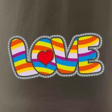 Love nápis dúhový