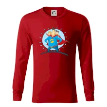 Táta superman - dievča a chlapec Táta superman - dievča a chlapec