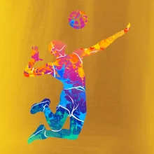 Volejbalista splash s loptou