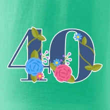 Kvetinové číslo kreslené - 40