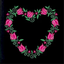 Červené tulipánové srdiečko (Pecka design)