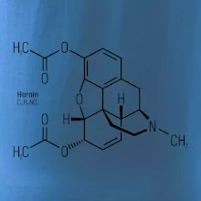 Molekulárna štruktúra Heroín