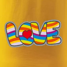 Love nápis dúhový