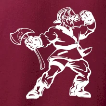 Hasič stojaci - nápis hasiči - Veľký nápis na chrbte