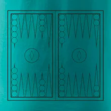 Backgammon čiernobiely