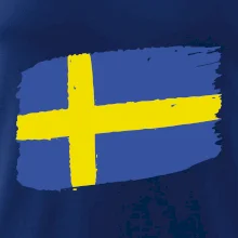 Švédsko vlajka štetkou