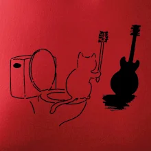 Mačka a gitara WC