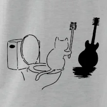 Mačka a gitara WC