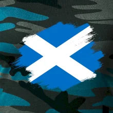 Škótska vlajka kreslená štetcom
