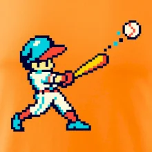 Baseballový hráč pixel art