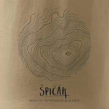 Špičák - vrstevnice v kruhu