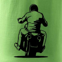 Motorkář na zádech - chopper