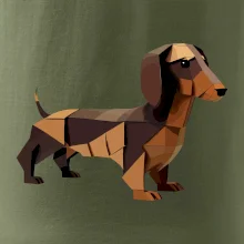 Jazvečík - zlepený z papiera