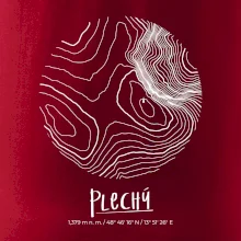 Plechý - vrstevnice v kruhu