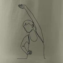 Preťahujúca sa žena jedným ťahom