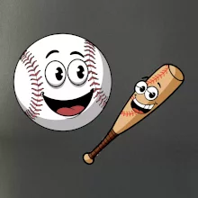 Parové tričko - baseballová raketa a loptička