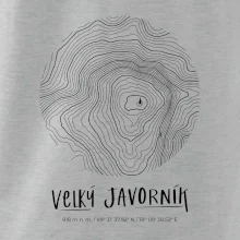 Velký Javorník (Beskydy) - vrstevnice v kruhu