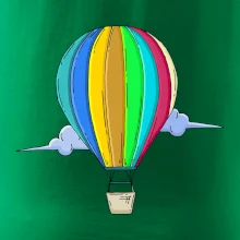 Teplovzdušný balón v oblakoch