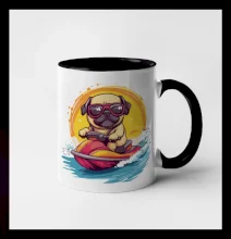 Mops na vodnom skútri