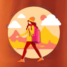 Farebný párový motív na hory