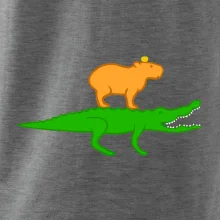 Kapybara na krokodílovi