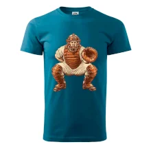 Baseballový catcher retro rytina
