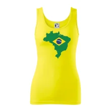 Brazília vlajka v mape