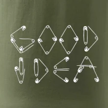 Good Idea nápis zatvárací špendlík