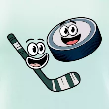 Parové tričko - Puk a hokejka