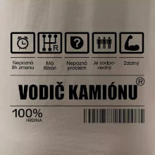 Čiarový kód - Vodič kamiónu Čiarový kód - Vodič kamiónu