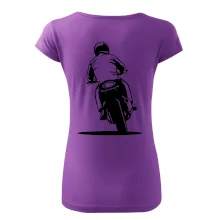 Motorkář na zádech - silnice