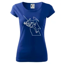 Lezec na skale jedným ťahom