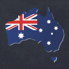 Austrália - vlajka mapa