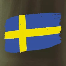 Švédsko vlajka štetkou