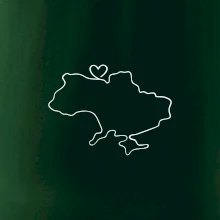 Mapa Ukrajiny - srdce
